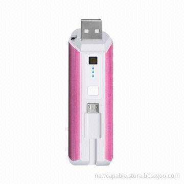 Colorful mini power bank with 2,200mAh capacity